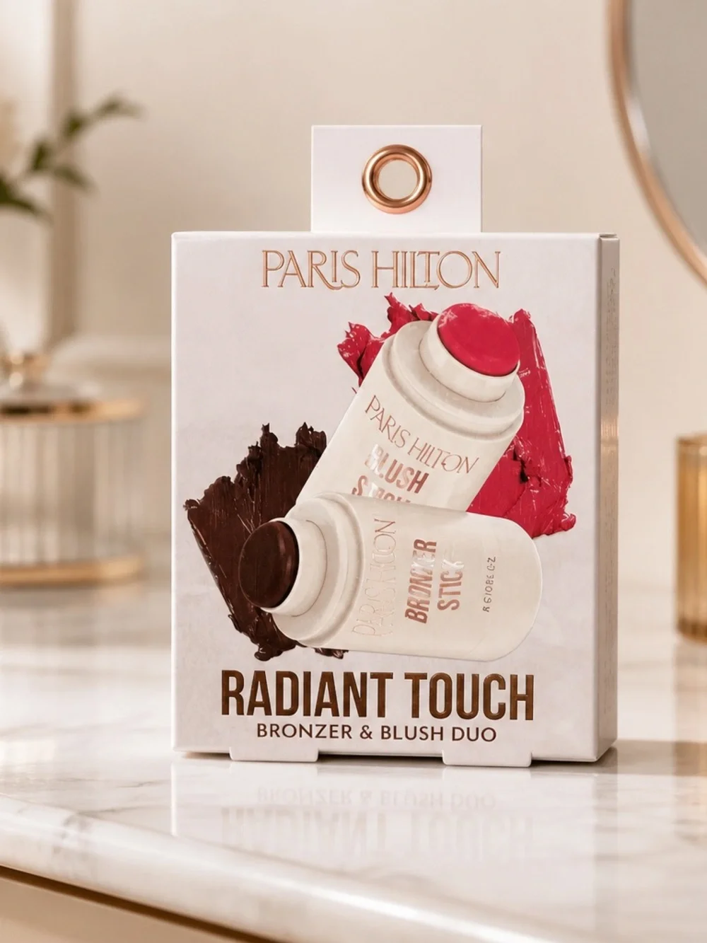 Paris Hilton Radiant Touch Bronzer & Blush Stick Duo New
